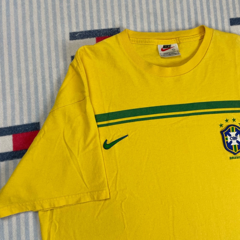 Vintage Nike Brasil Brazil Soccer Football Futbol short sleeve tee shirt - Picture 7 of 14